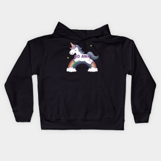 Unicorn and Rainbow Kids Hoodie